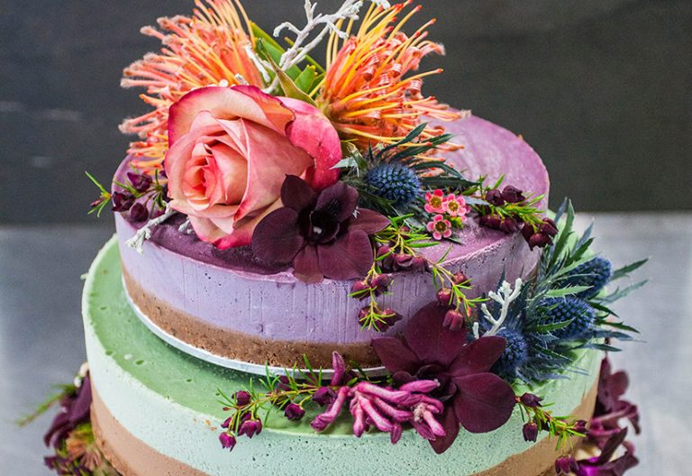 Three Tier Assorted Wedding Cake