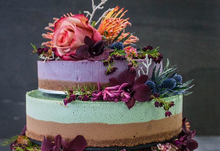Three Tier Assorted Wedding Cake