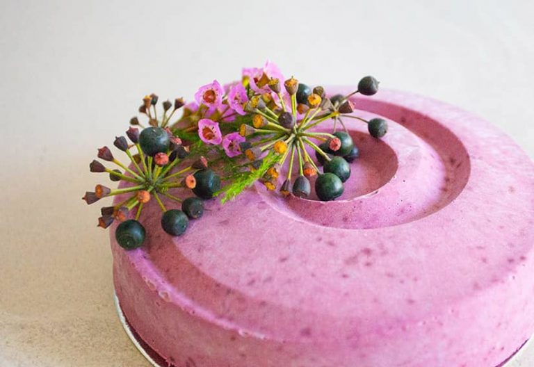 Blackcurrant Kaffir Lime Cake