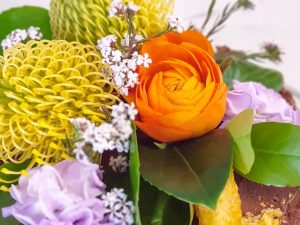 Choc Torte With Chocolate Filling and Native Blooms