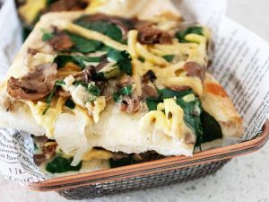 Pizza spinach