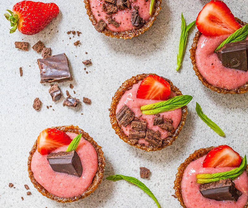 Strawberry Cream Mini Tarts