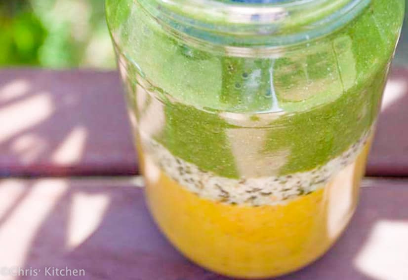 Mango Peach Matcha Smoothie