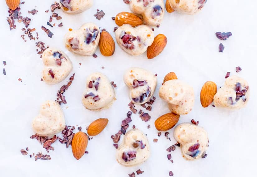 Almond White Chocolate Hearts
