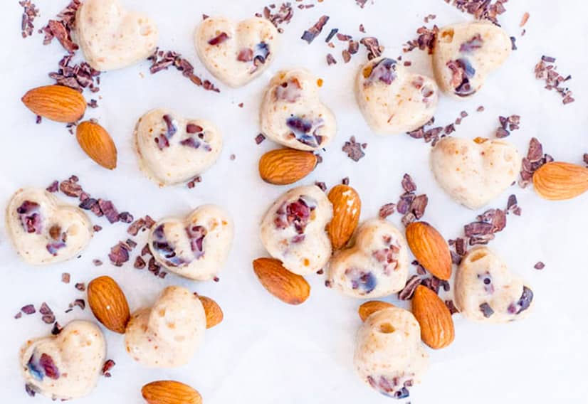Almond White Chocolate Hearts