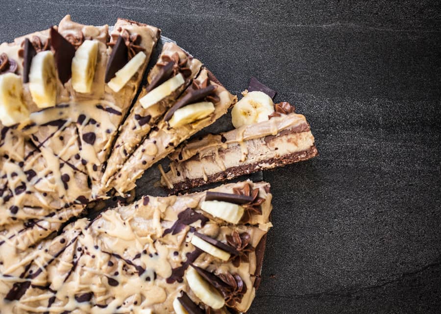 Peanut Butter Chocolate Cake with Banana Cream