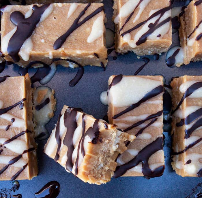 Raw Peanut Butter Fudge Bars