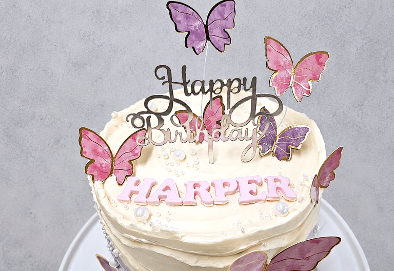 Butterfly cake top decoration detail Butterfly cake top decoration detail