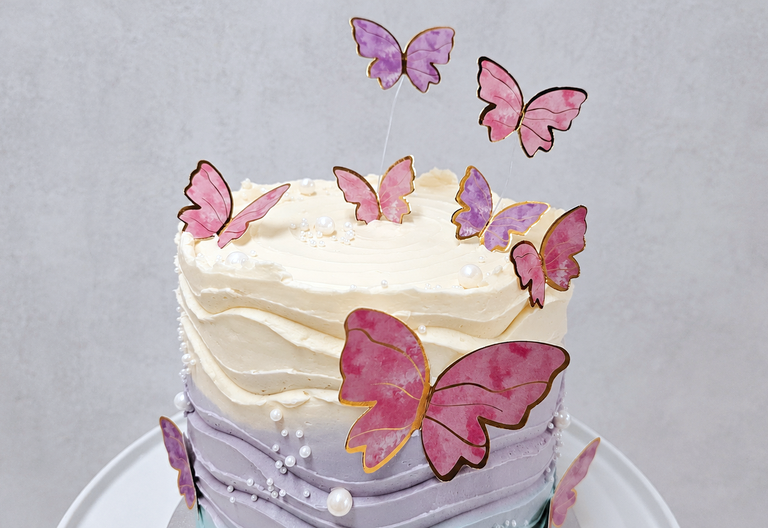 Butterfly cake top detail Butterfly cake top detail