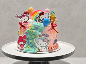 Kawaii Kitty & Friends Birthday Cake