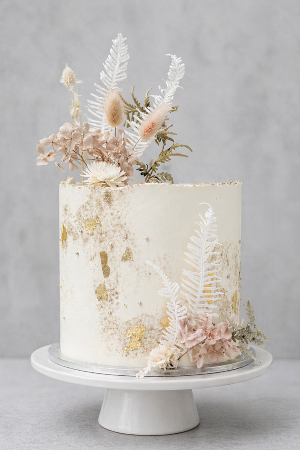 Dried Flowers Gold 6×3