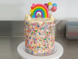 rainbow sprinkle cake