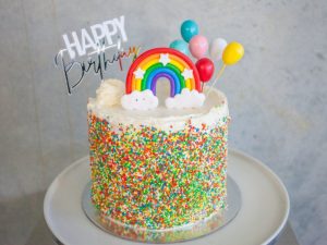 Sprinkles and Rainbows Birthday Cake