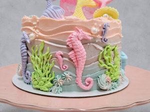 Mermaid cake seahorse seaweed Mermaid cake seahorse seaweed