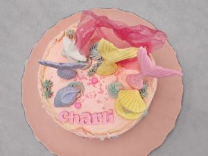 Mermaid cake topview Mermaid cake topview
