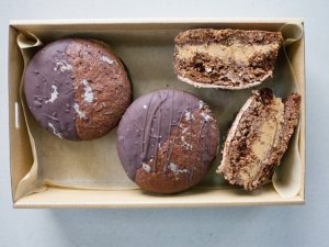 Father’s Day Espresso Caramel and Chocolate Fudge Cookie Sandwiches