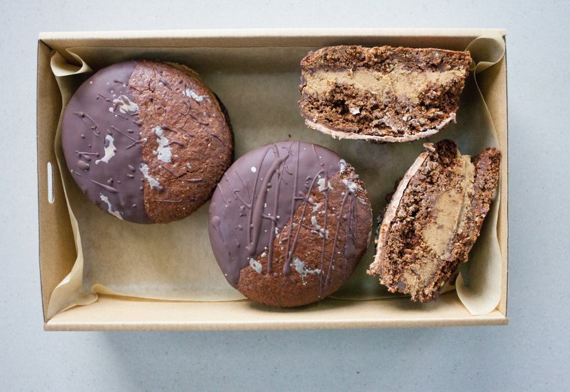 Father’s Day Espresso Caramel and Chocolate Fudge Cookie Sandwiches