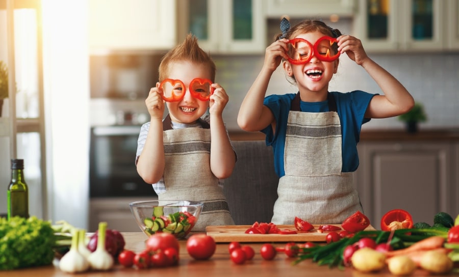 Kids in the kitchen.