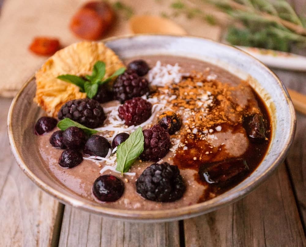 Apple blueberry porridge.