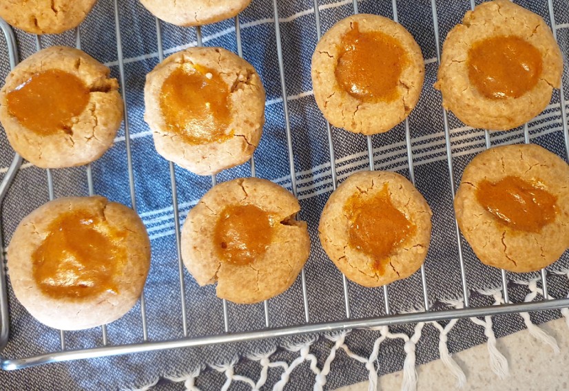 Persimmon thumbprint cookies