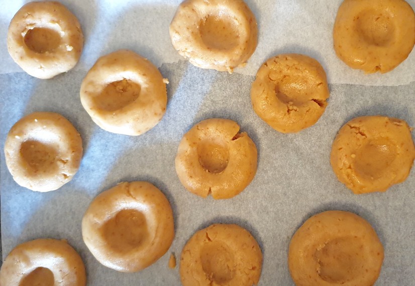 Persimmon thumbprint cookies