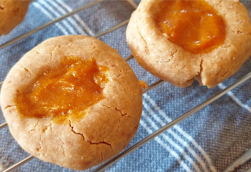 Persimmon thumbprint cookies