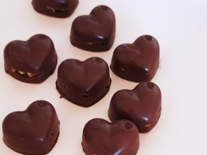 dark chocolate hearts
