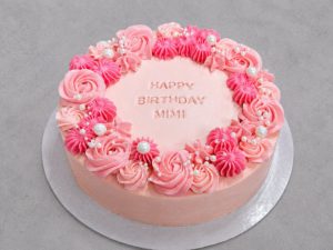 Piped rosettes cake