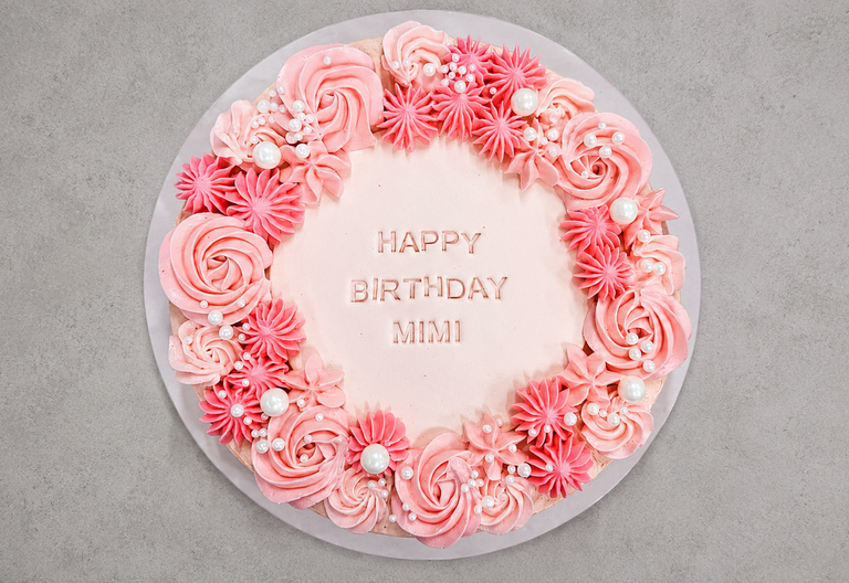 Piped Rosettes Cake